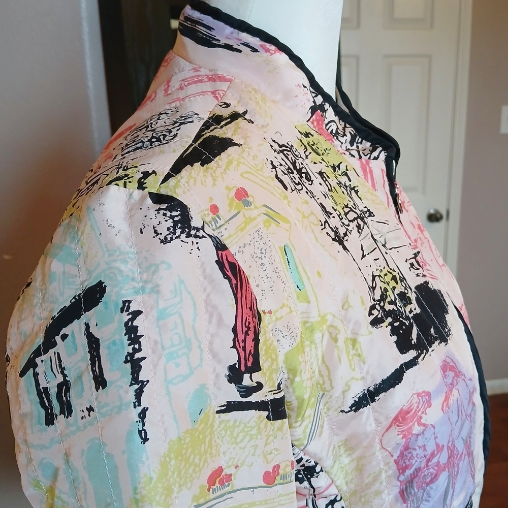 Vintage 100% Silk Womens Jacket Pink Silk Club Petite Size PS - Picture 5 of 11